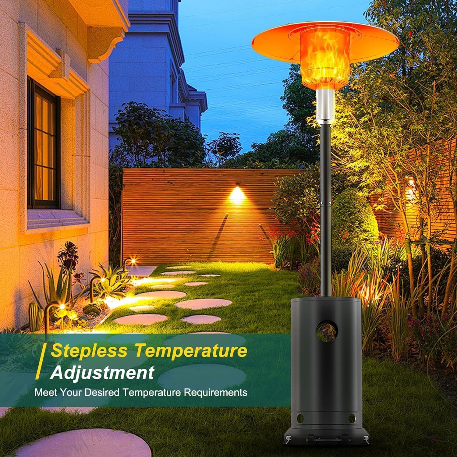 Patio Heater Standing - Lámpara de calor para exteriores de