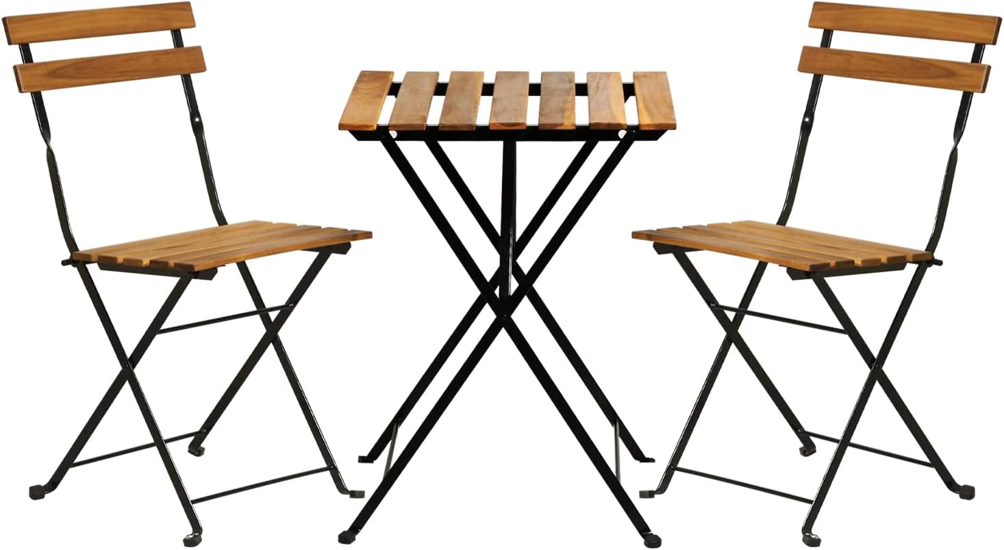 Outdoor Furniture Small - Conjunto de bistró plegable de 3