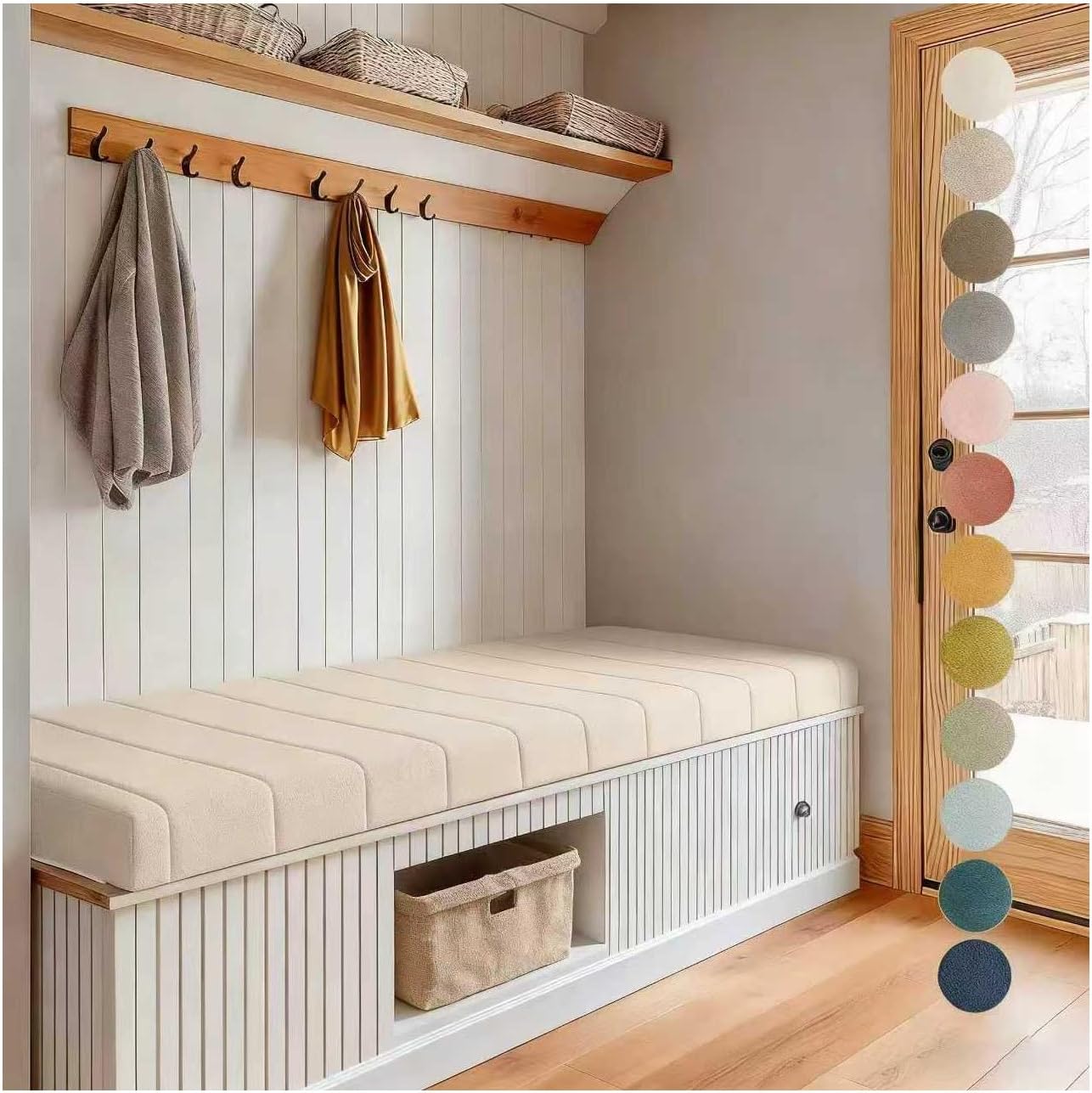 Outdoor Furniture Upholstery - Cojín Largo Impermeable Personalizado para Banco,