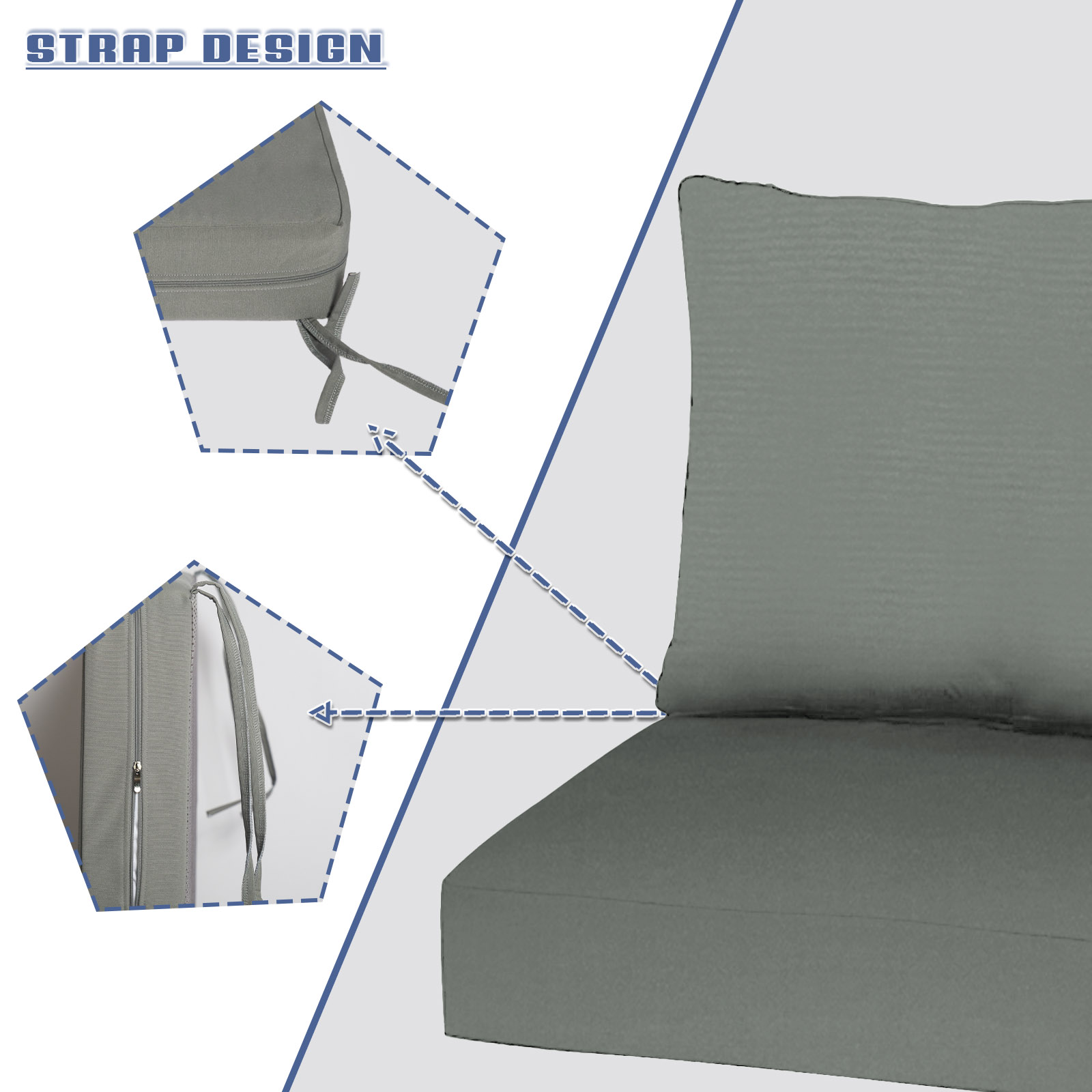 Cojines de asiento y respaldo  - Outdoor Furniture Upholstery reseña y precio