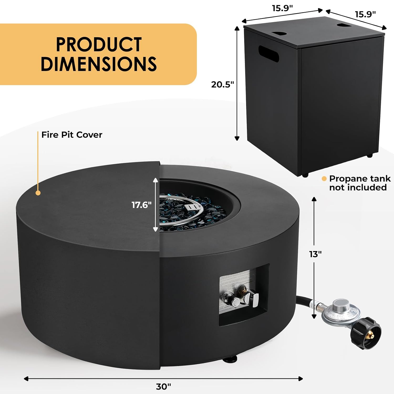 Juego de fogón de propano redo - Outdoor Furniture With Fire Pit Table reseña y precio