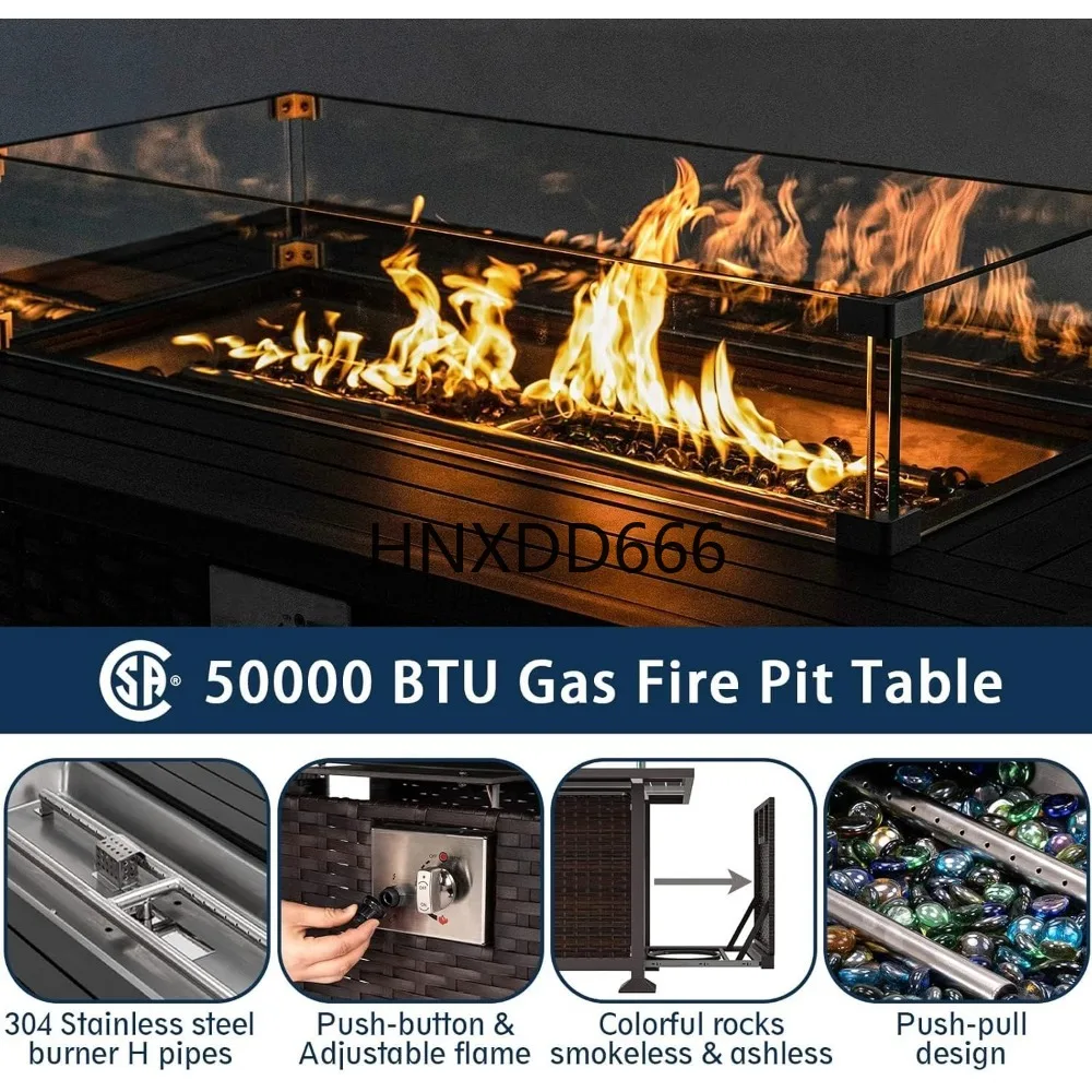 Conjunto de Muebles de Patio c - Outdoor Furniture With Fire Pit Table reseña y precio