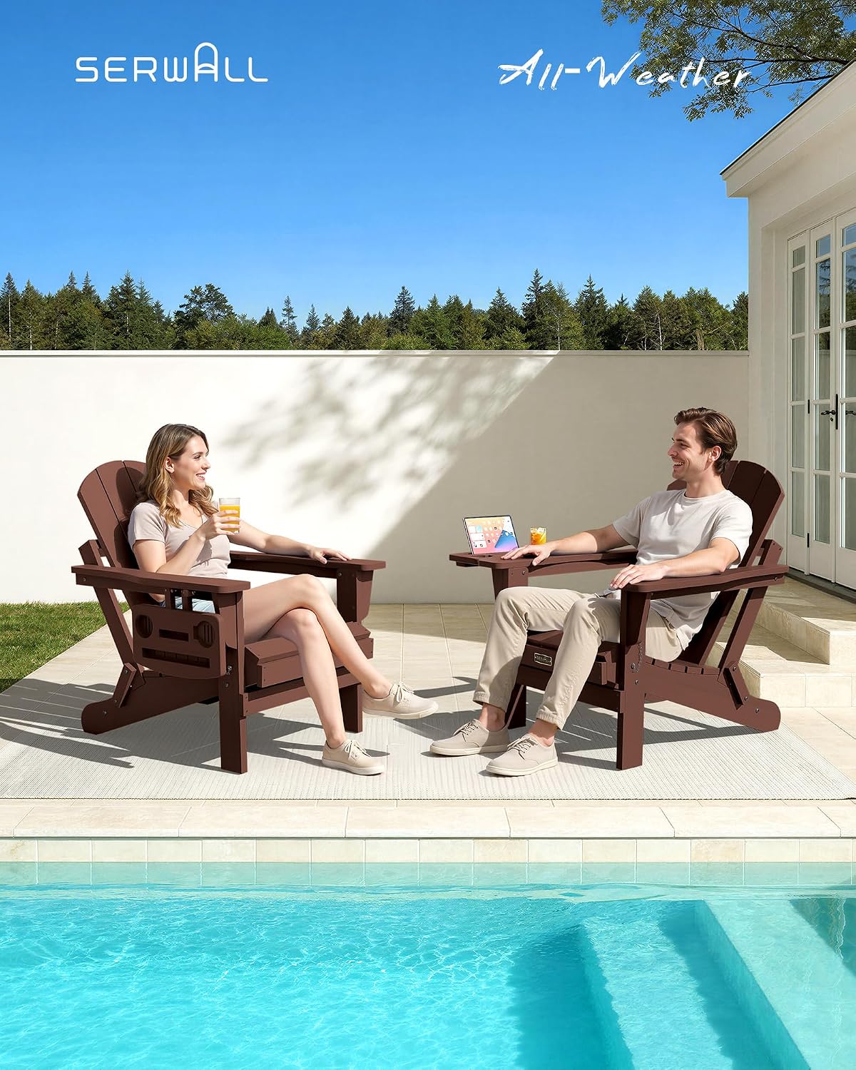 Juego de 2 Sillas Plegables Ad - Outdoor Furniture Fire Pit Set reseña y precio