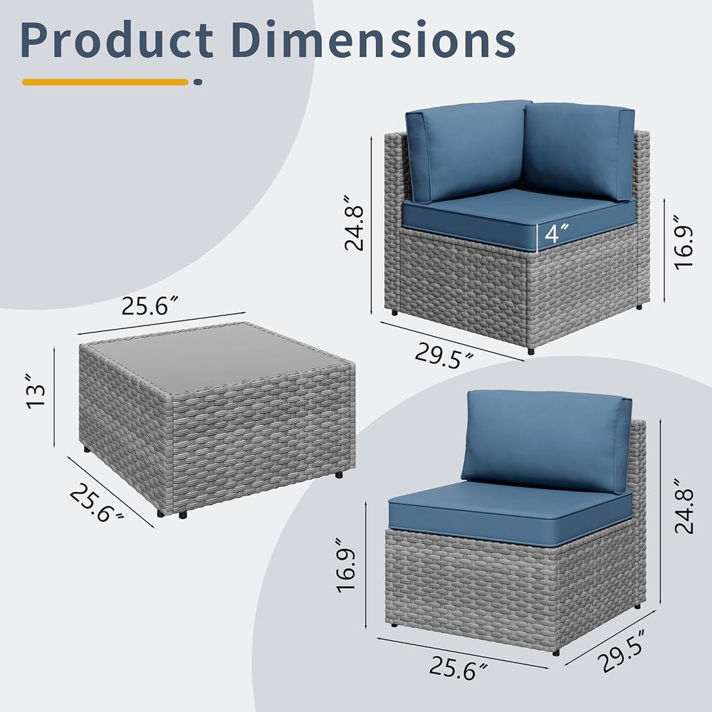 Juego de Muebles de Patio de 5 - Outdoor Furniture With Fire Pit Table reseña y precio