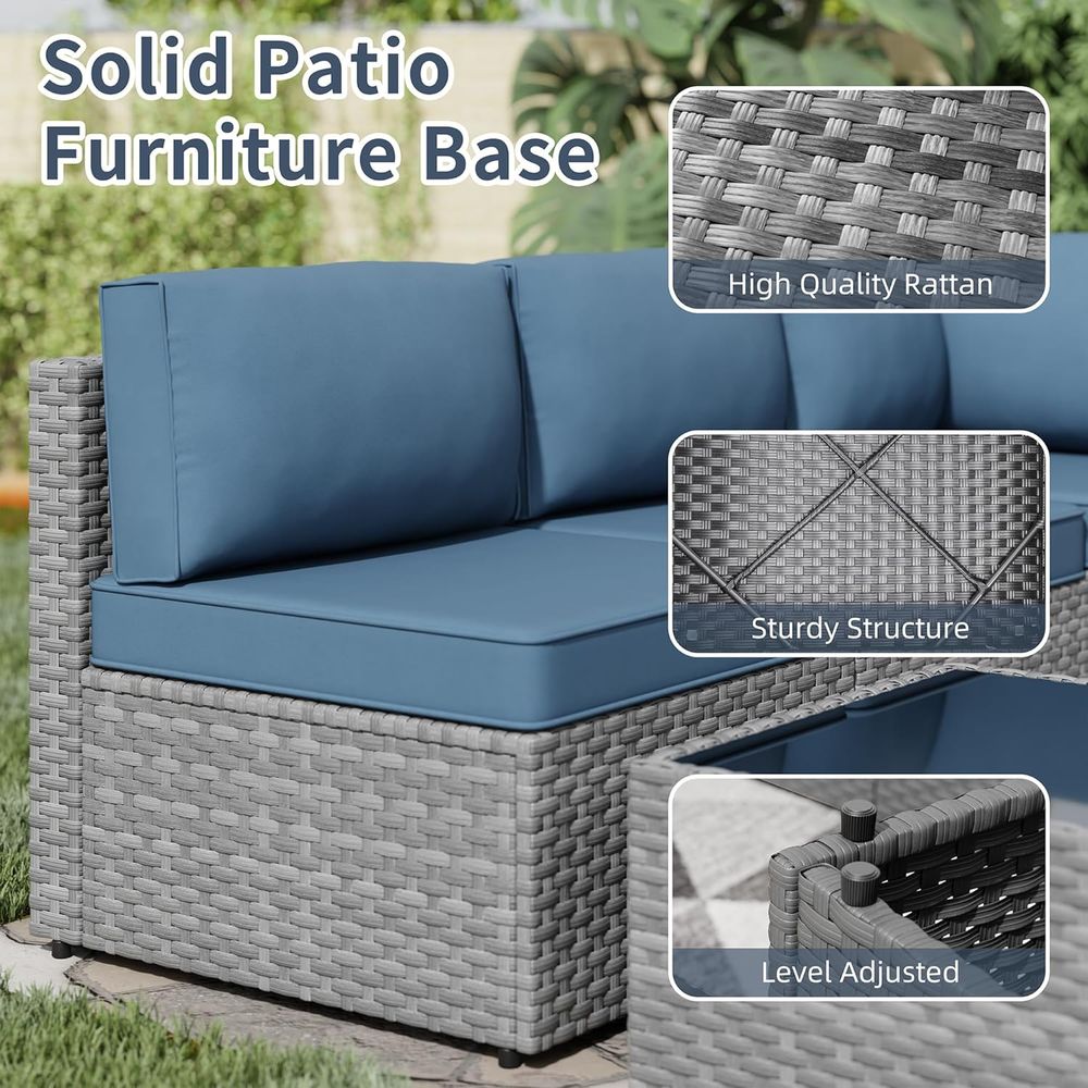 Juego de Muebles de Patio de 5 - Outdoor Furniture With Fire Pit Table reseña y precio