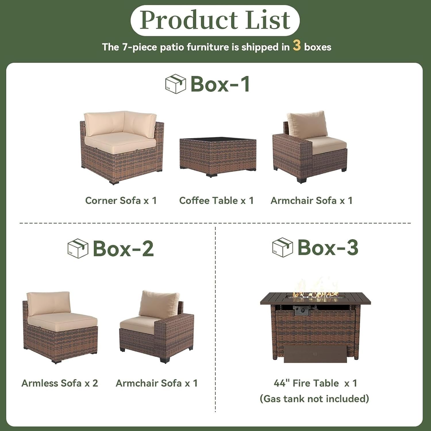 Conjunto de Muebles de Patio d - Outdoor Furniture With Fire Pit Table reseña y precio