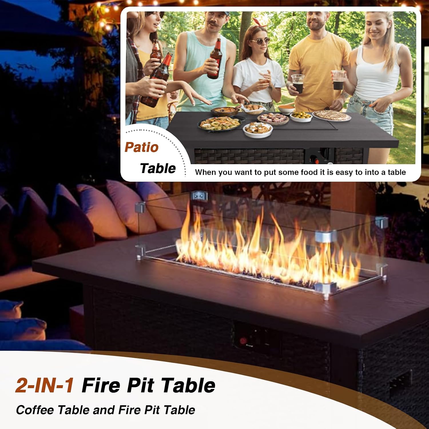 Conjunto de Muebles de Patio c - Outdoor Furniture With Fire Pit Table reseña y precio