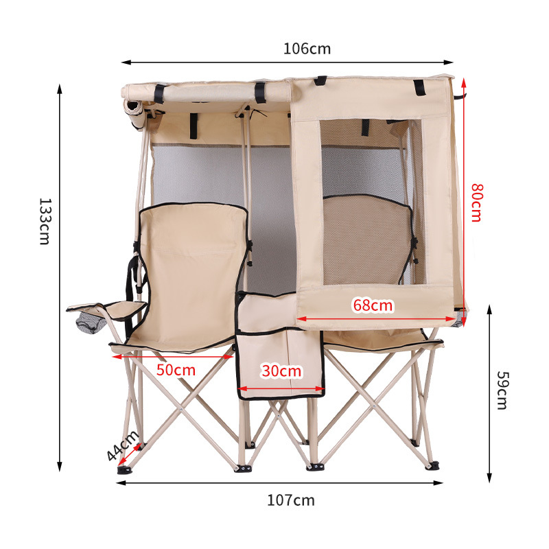 Silla Plegable Doble con Toldo - Outdoor Furniture Plus reseña y precio