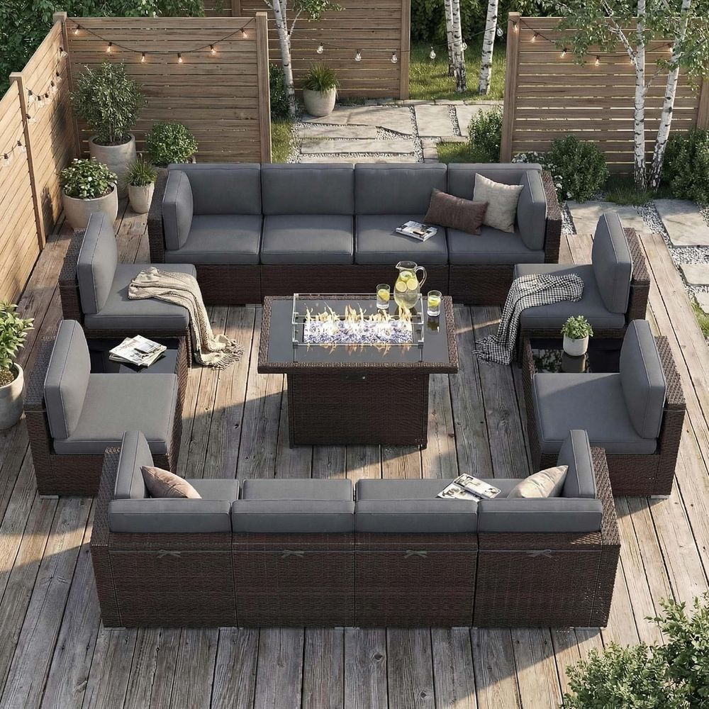 Conjunto de Muebles de Patio d - Outdoor Furniture With Fire Pit Table reseña y precio
