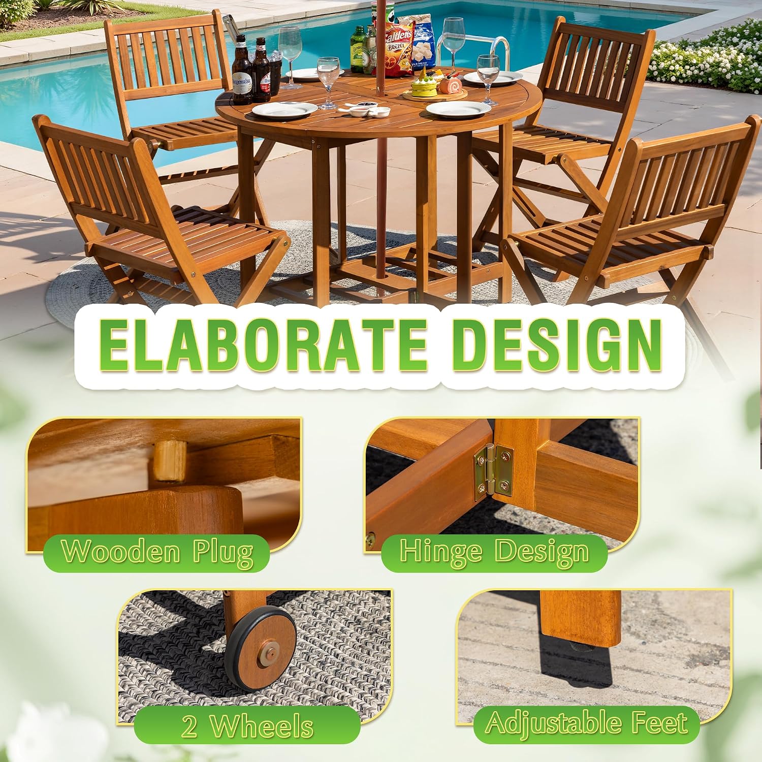 Juego de Muebles de Comedor pa - Outdoor Furniture Dining Set reseña y precio