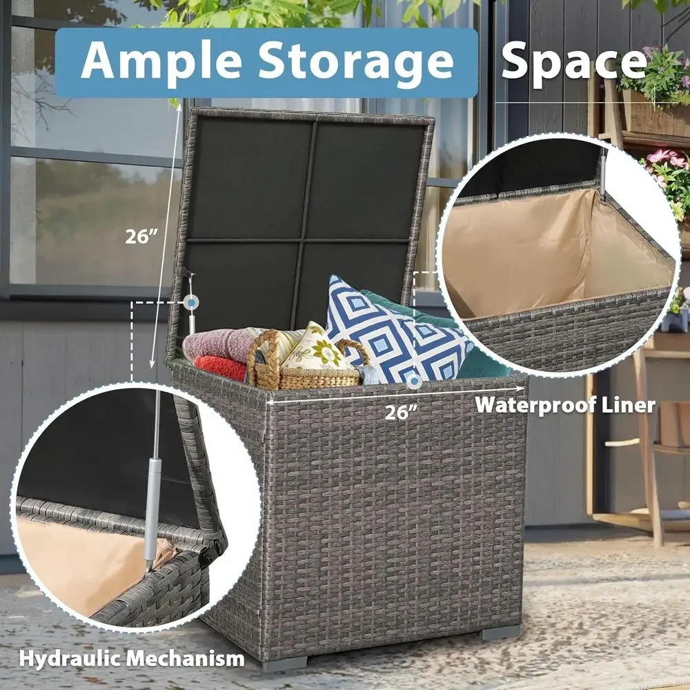 Juego de Muebles de Patio de 8 - Outdoor Furniture With Fire Pit Table reseña y precio