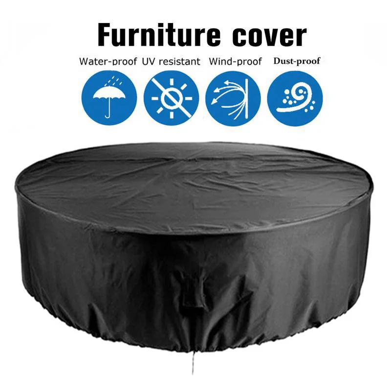 Cubierta redonda para fogón De - Outdoor Furniture Fire Pit Set reseña y precio