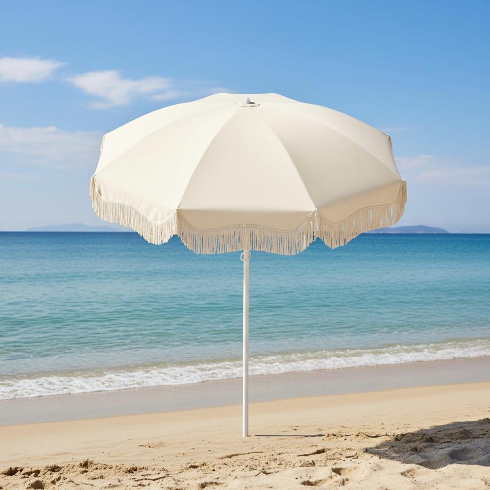 Sombrilla de Patio con Flecos, - Outdoor Furniture Plus reseña y precio