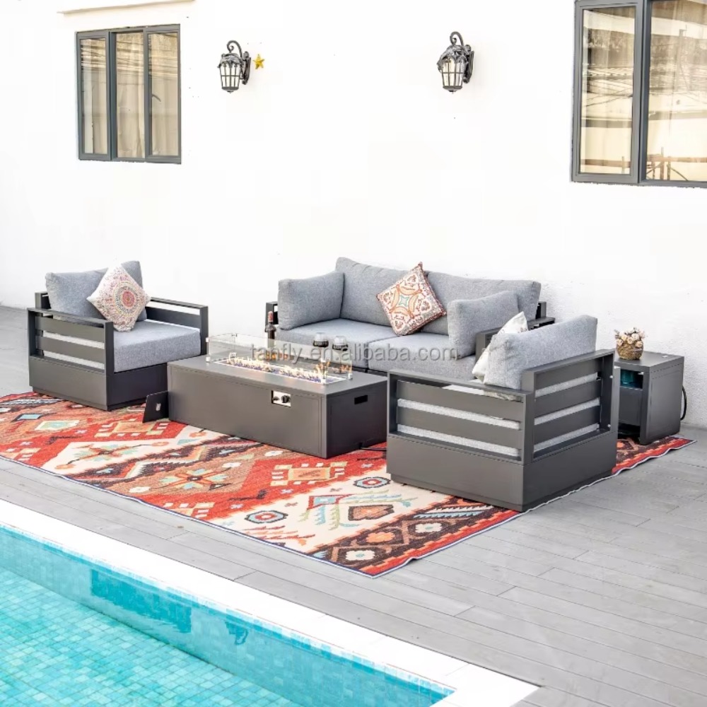 Conjunto de Muebles de Jardín  - Outdoor Furniture With Fire Pit Table reseña y precio
