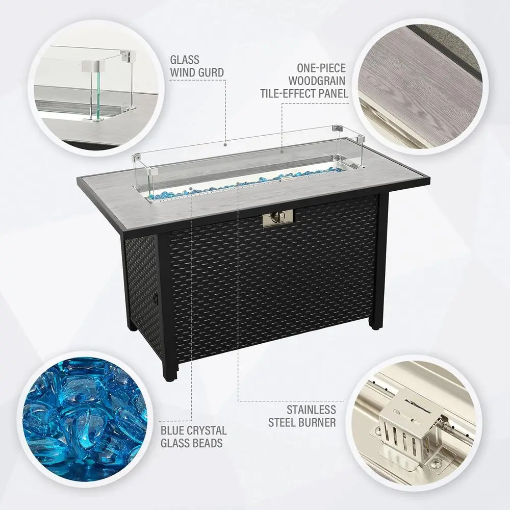 Juego de Muebles de Patio para - Outdoor Furniture With Fire Pit Table reseña y precio