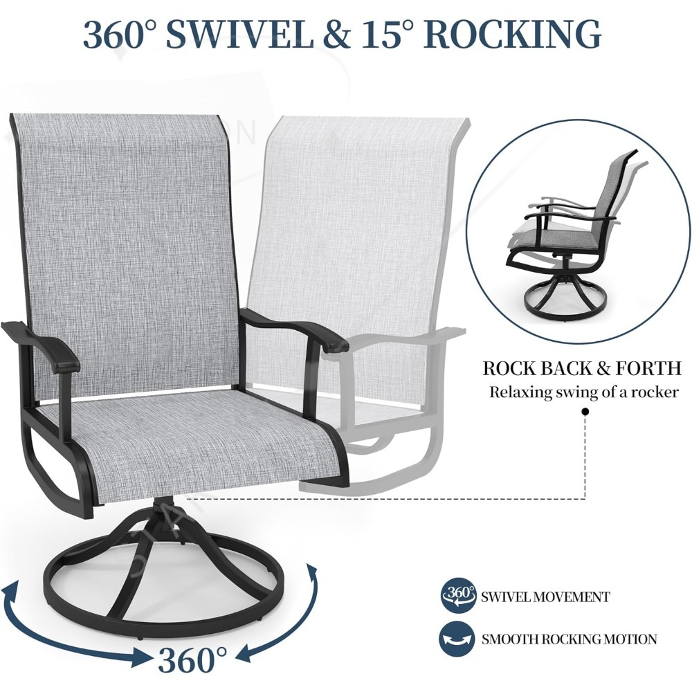 Juego de sillas giratorias par - Outdoor Furniture Dining Set reseña y precio