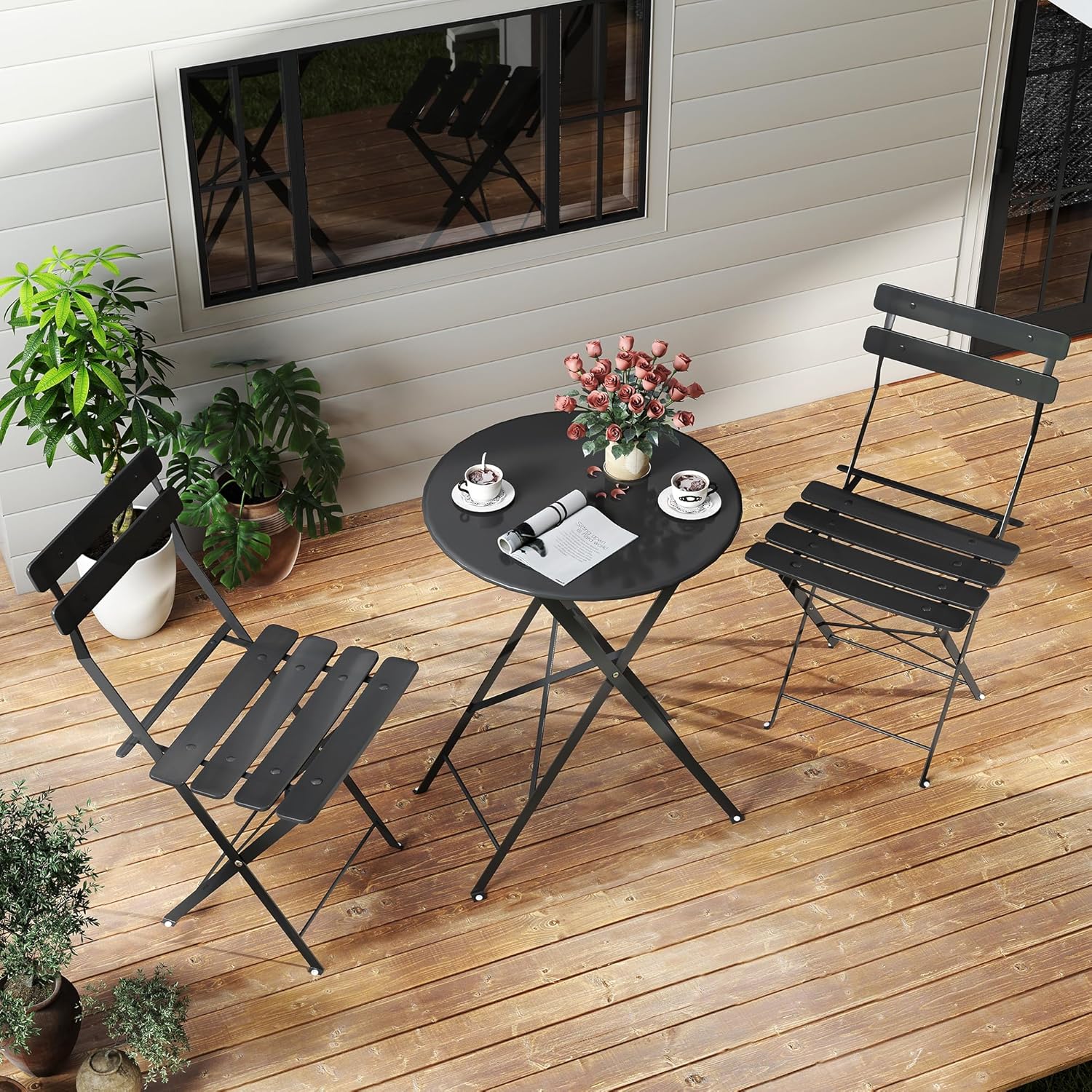 Conjunto de bistró plegable pa - Outdoor Furniture Small reseña y precio