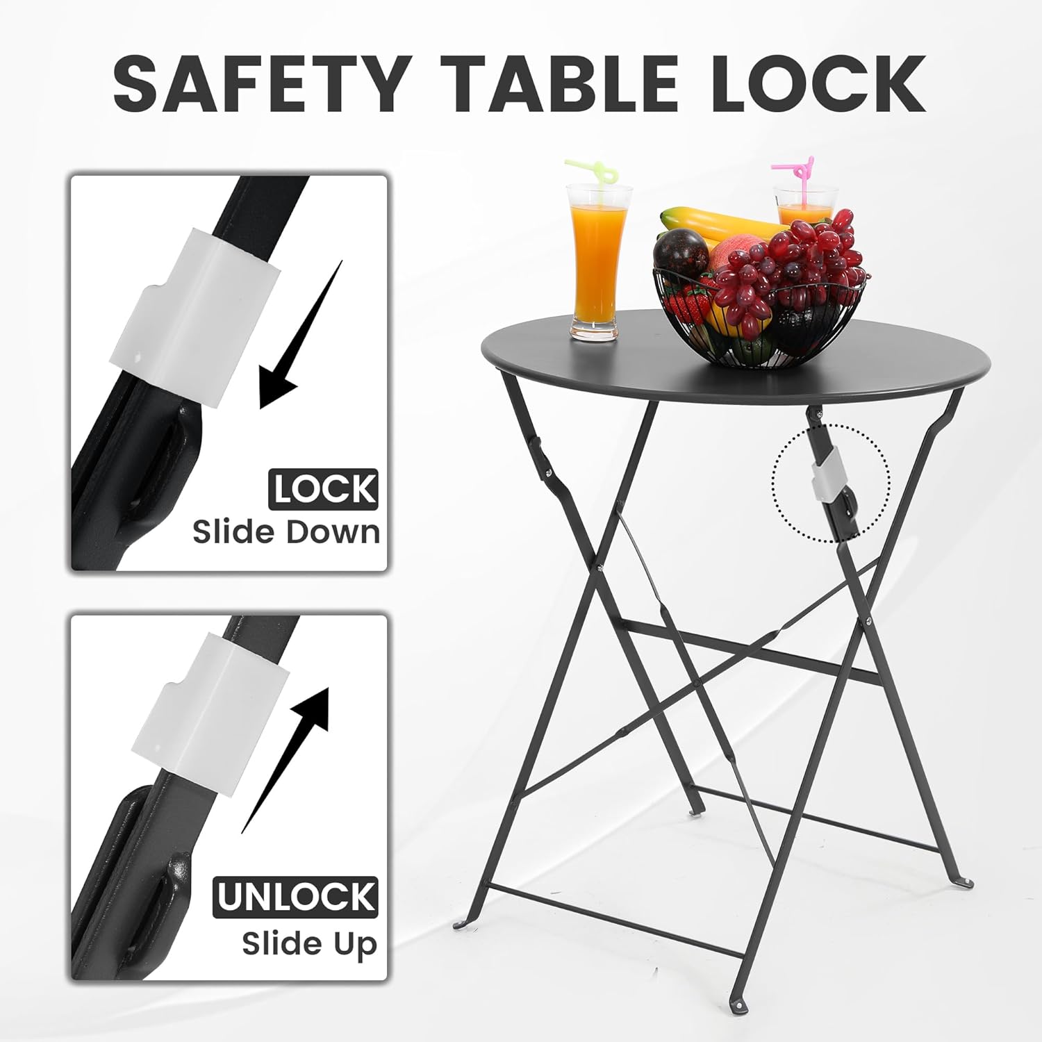 Conjunto de bistró plegable pa - Outdoor Furniture Small reseña y precio