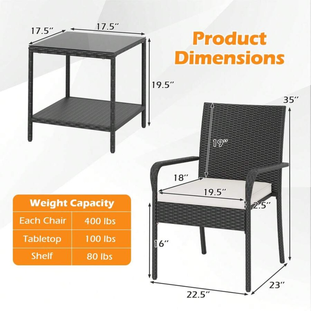 Juego de muebles de patio de 3 - Outdoor Furniture Plus reseña y precio